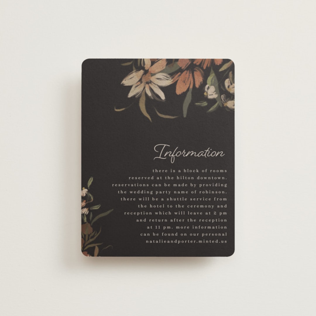 "Fall Garden Bouquet" - Direction Cards in Rust by Grace Kreinbrink - Front