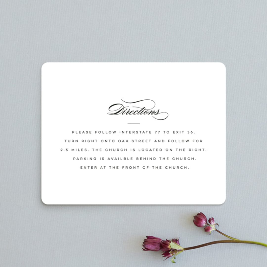 "Waltz" - Direction Cards in Tuxedo by Lori Wemple - Front