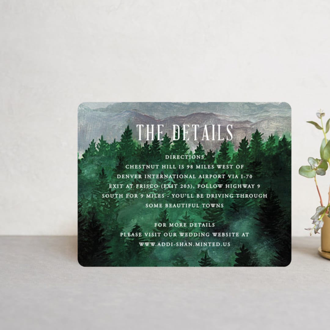 "Adventure Awaits" - Direction Cards in Smoke by Elly - Front