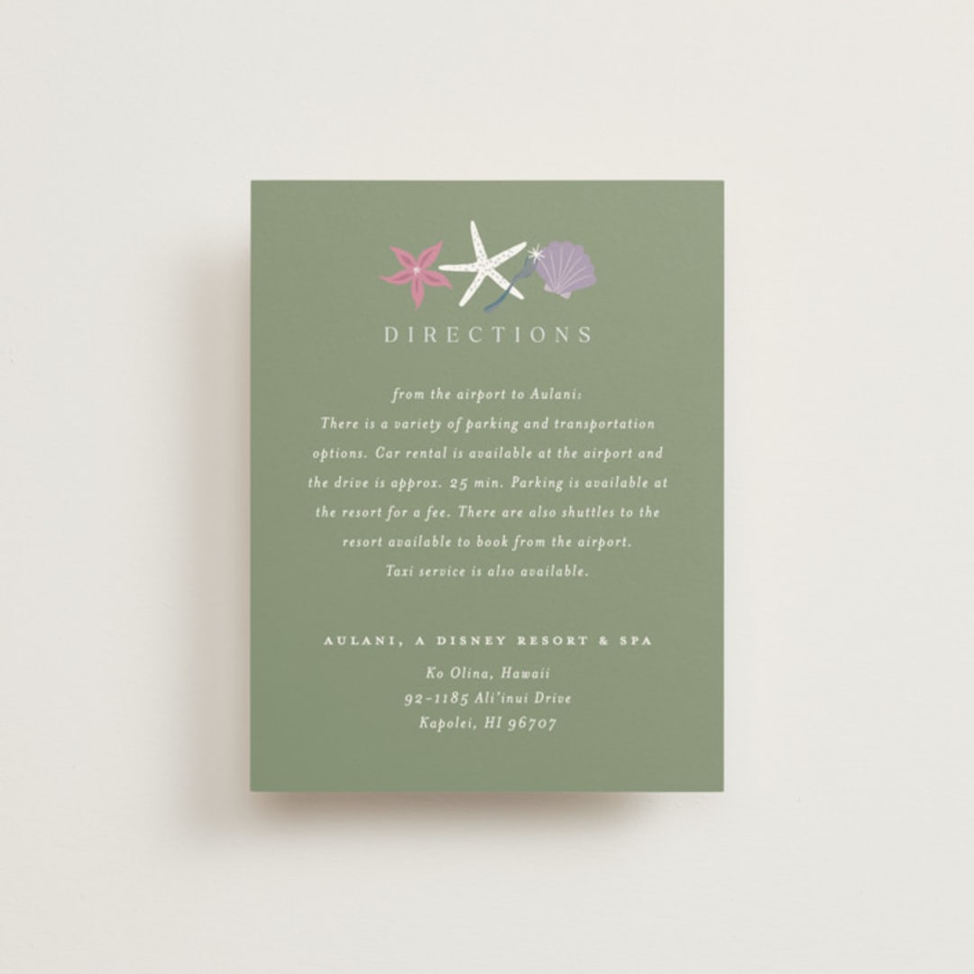 "Part Of Your World from Disney's Little Mermaid" - Direction Cards in Sea by Alethea and Ruth - Front