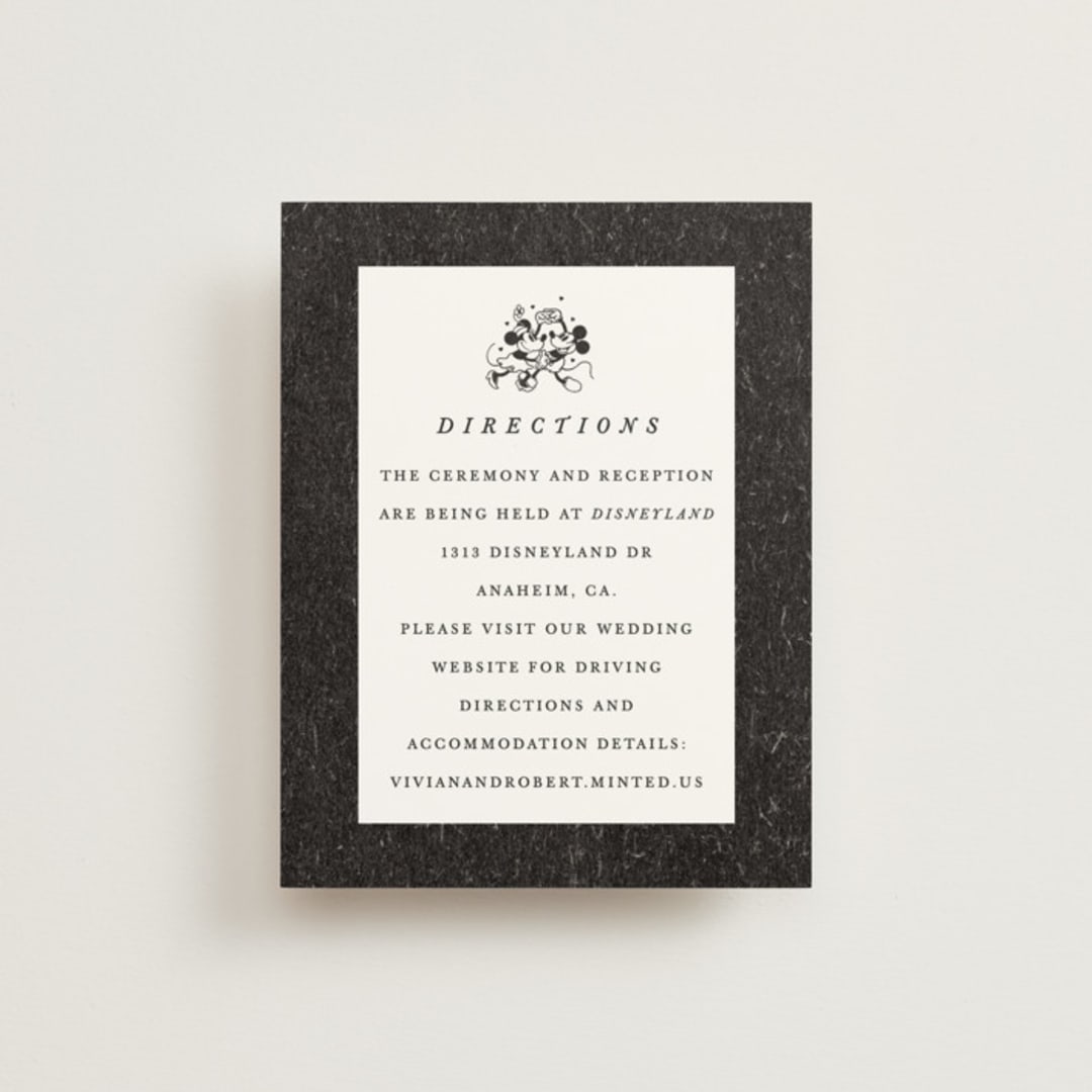 "Disney's Retro Mickey Mouse and Minnie Mouse" - Direction Cards in Retro by Sumak Studio - Front