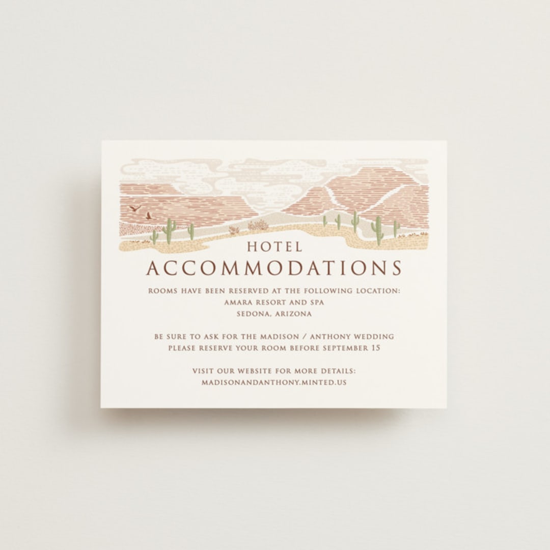 "Westward" - Direction Cards in Red Rock by Paper Sun Studio - Front