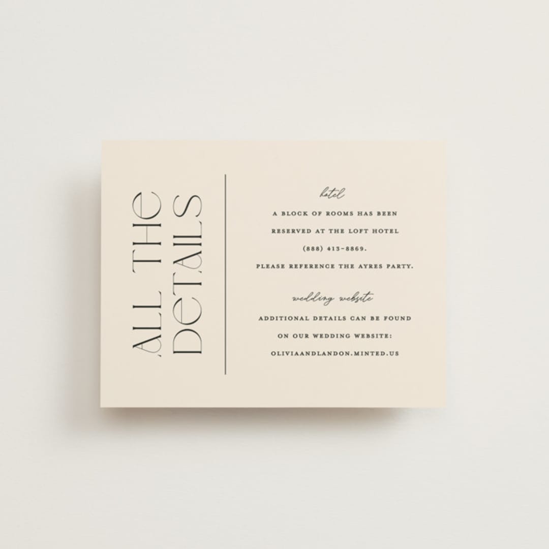 "The Manor" - Direction Cards in Buff by Pixel and Hank - Front
