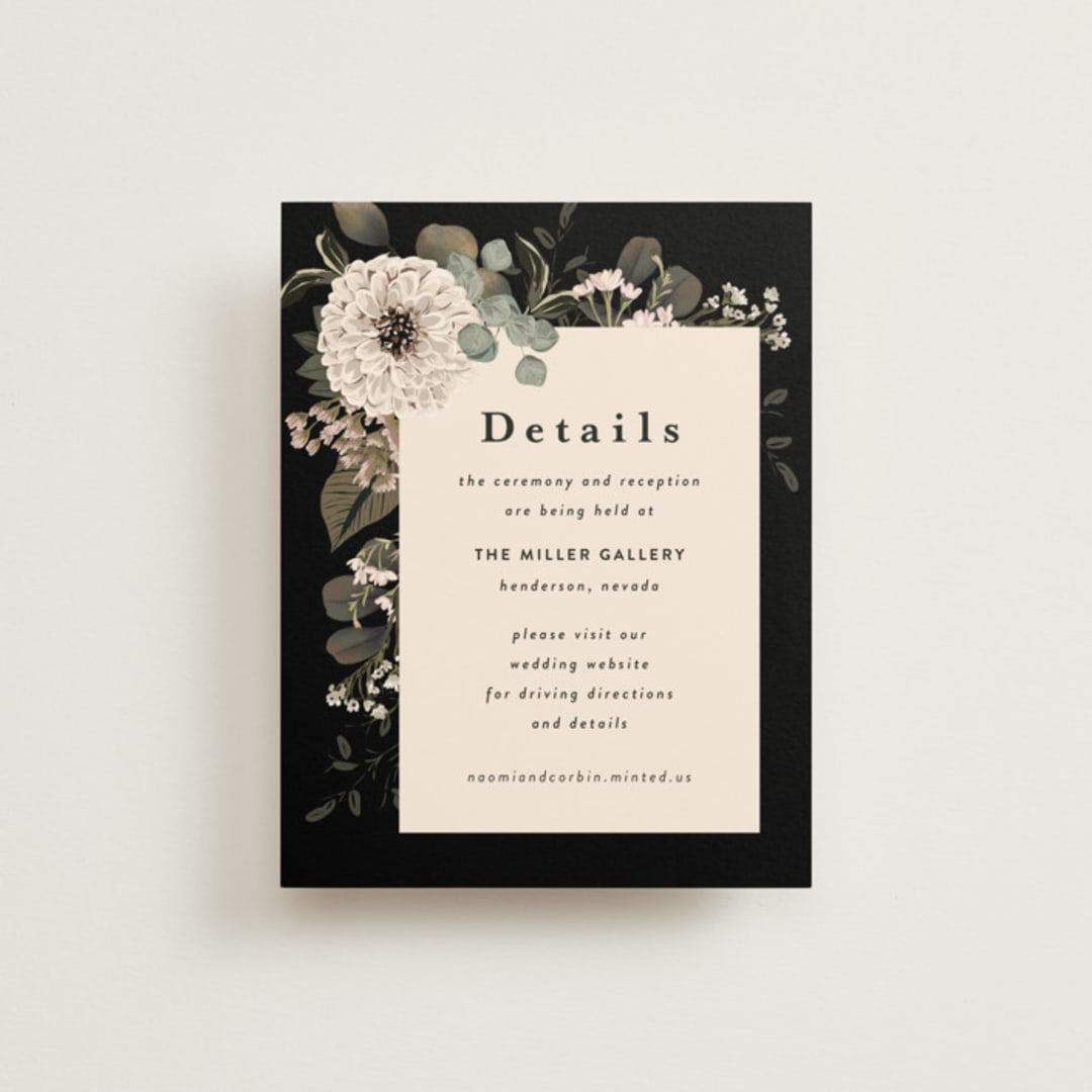 "Peonies & Sage" - Direction Cards in Fawn by Susan Moyal - Front