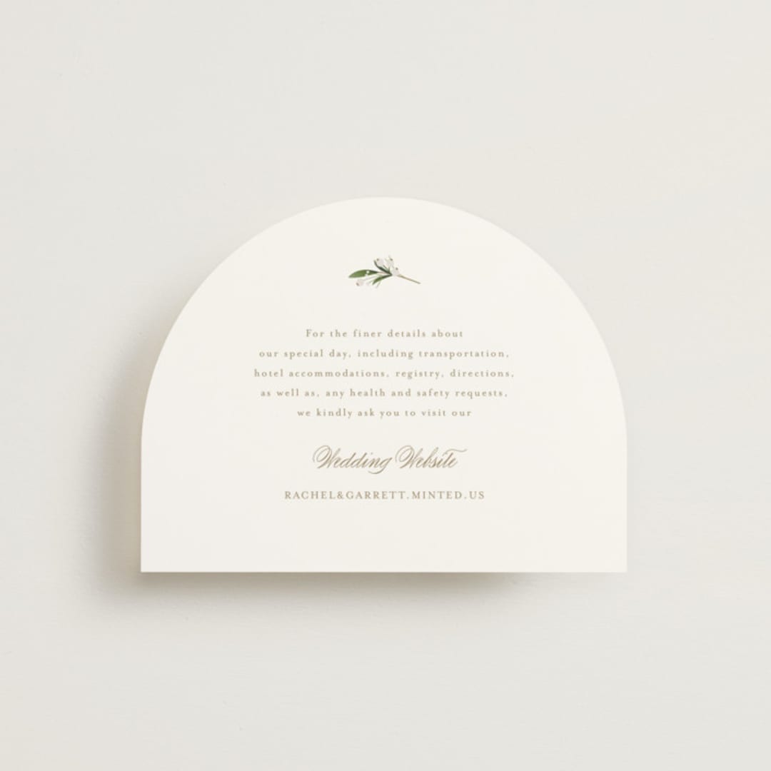 "Soft Sprigs" - Direction Cards in Champagne by Jennifer Postorino - Front