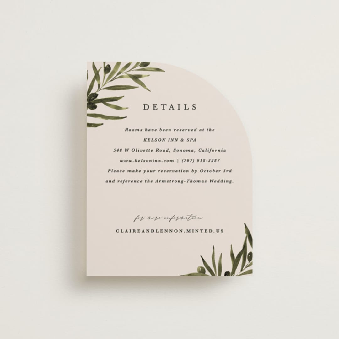 "Tuscan Hill" - Direction Cards in Creme by Kate Ahn - Front