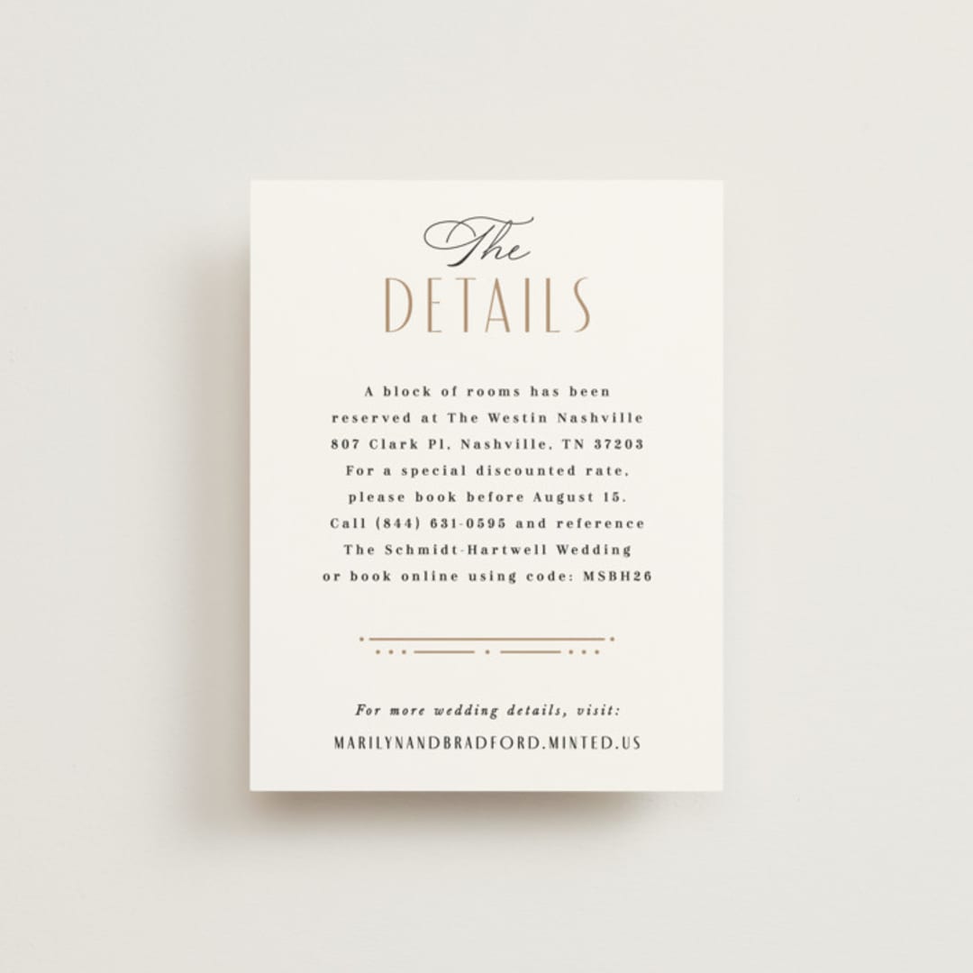 "Encapsulated" - Direction Cards in Black Tie by Hooray Creative - Front