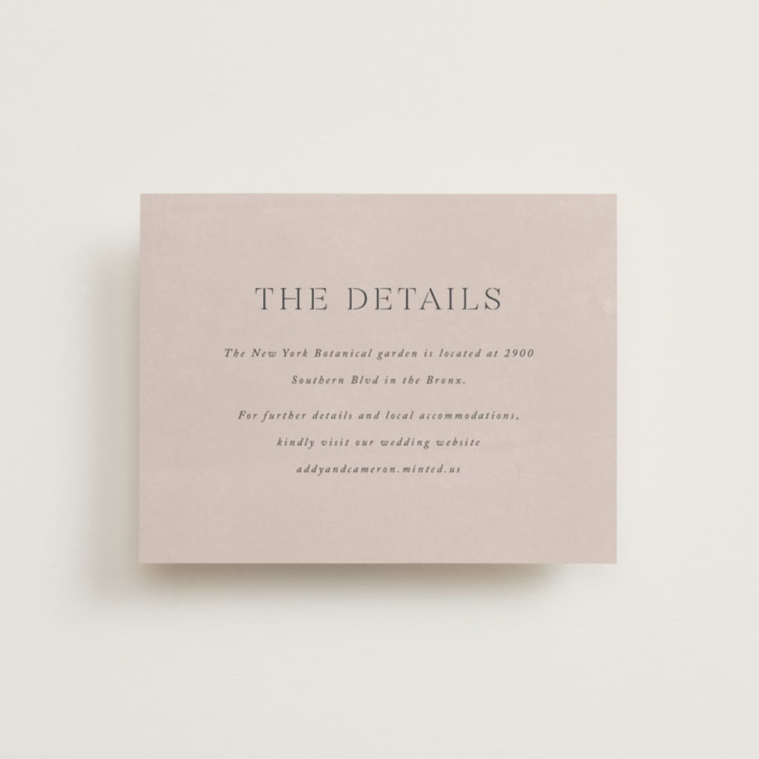 "Chalk Floral" - Direction Cards in Dove by Olivia Kanaley Inman - Front