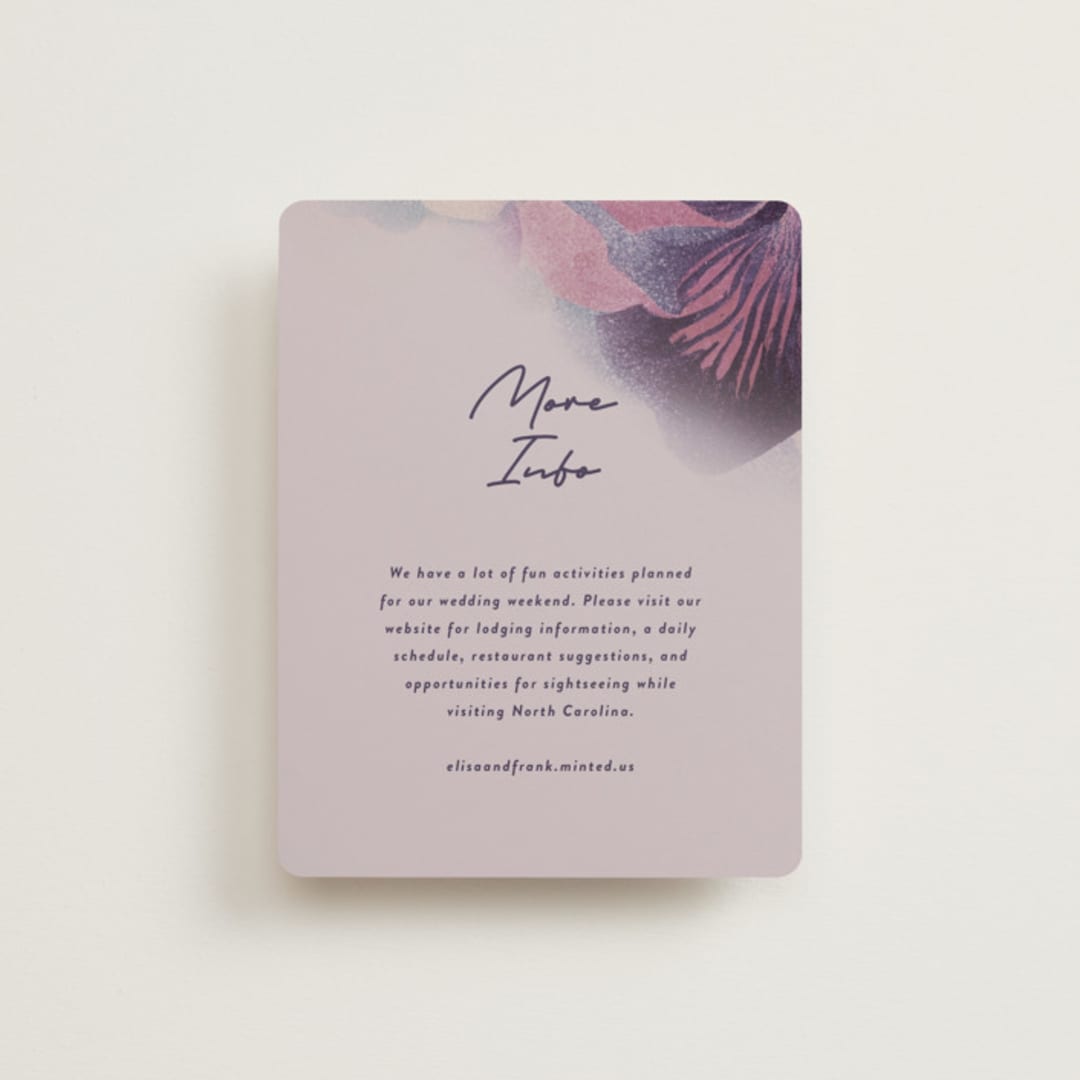 "Elisa" - Direction Cards in Orchid by Simona Camp - Front