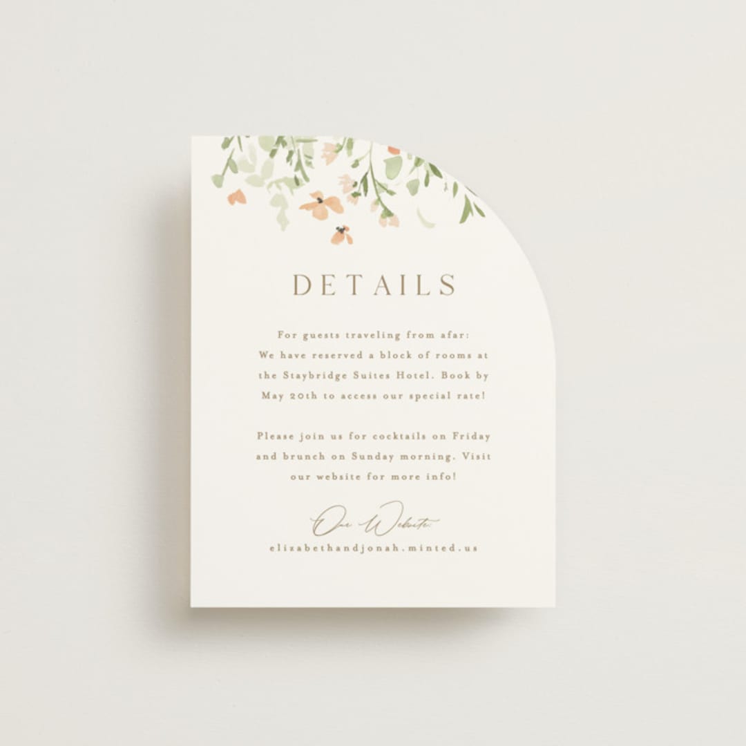 "Brynn" - Direction Cards in Toffee by Everett Paper Goods - Front