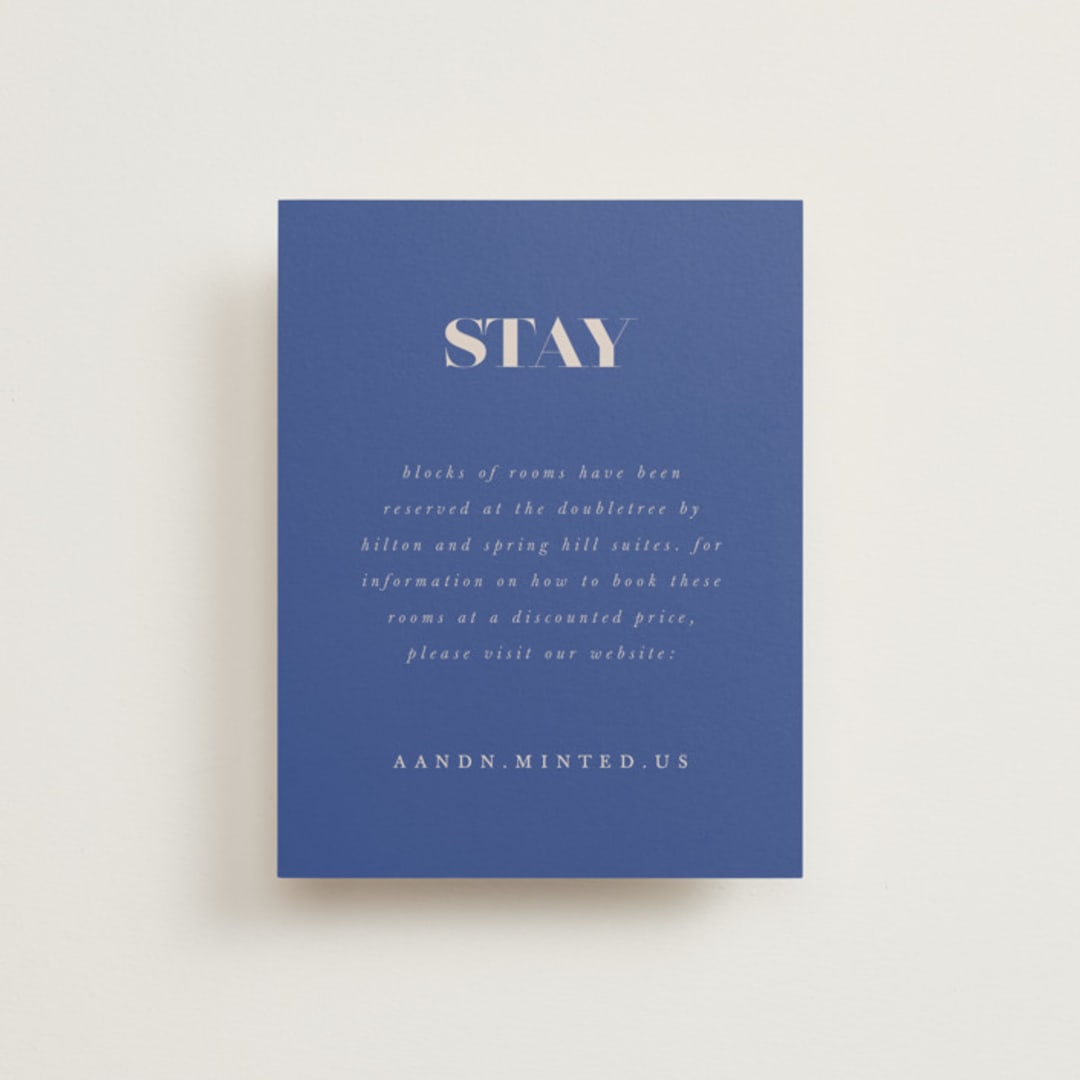 "Centro" - Direction Cards in Marseille Bleu by Up Up Creative - Front