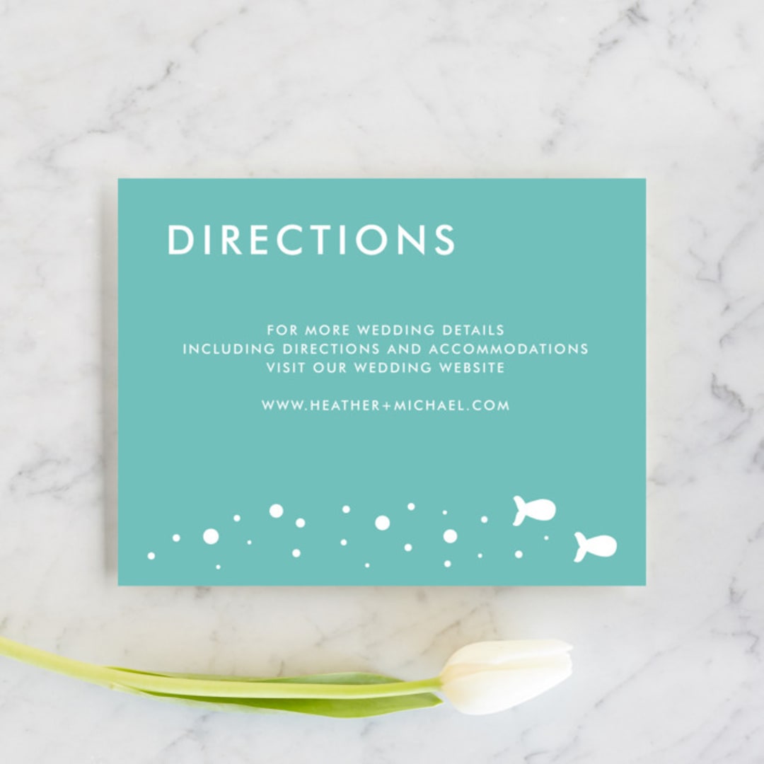"Only Fish for Me" - Direction Cards in Tropical Sea by Ling Wang - Front