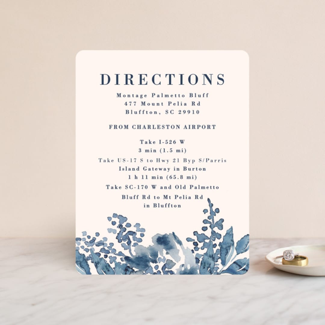 "Southern Comfort" - Direction Cards in French Blue by Chris Griffith - Front