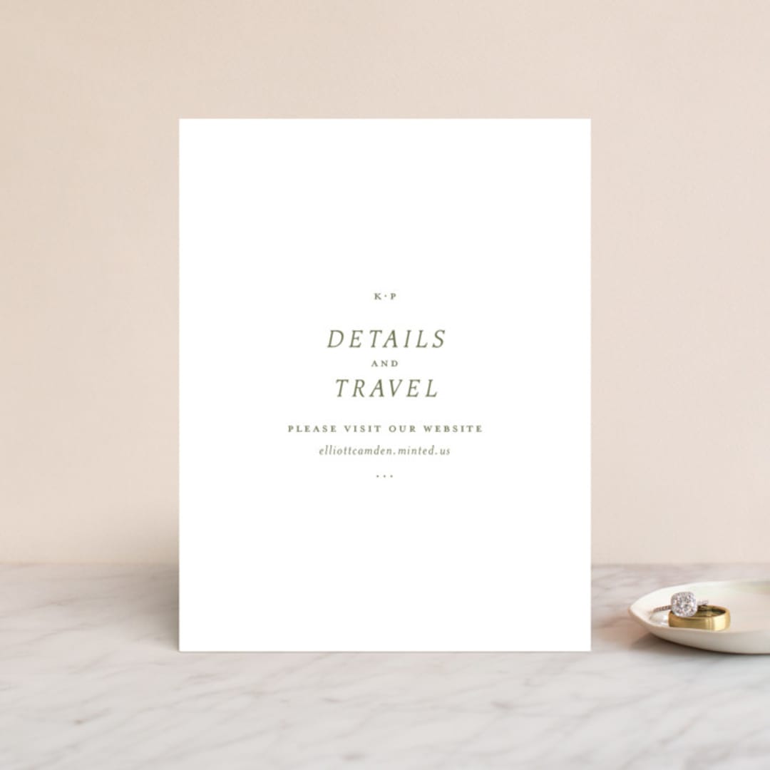 "New England" - Direction Cards in Fern by Megan Davis - Front