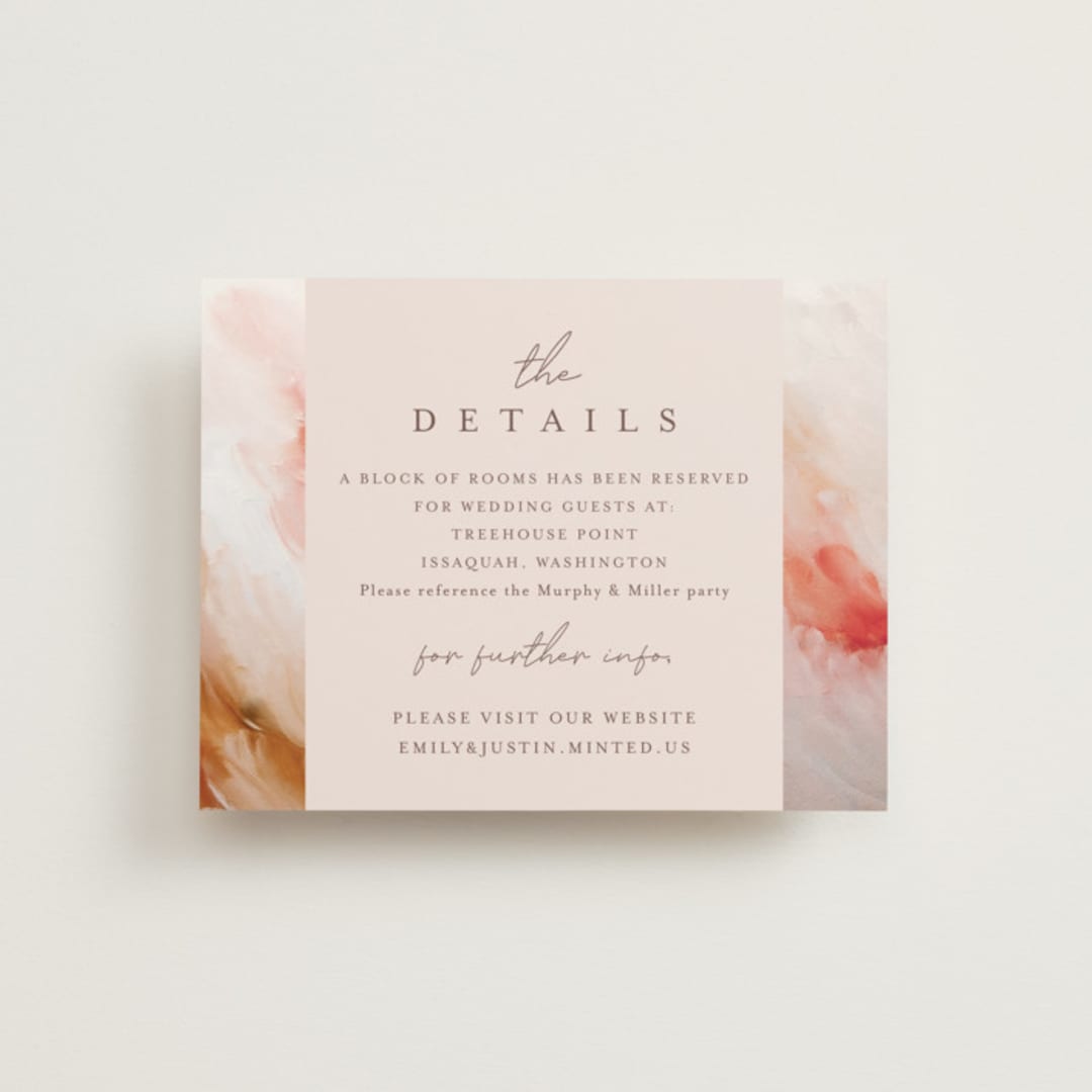 "Delicate brushstrokes" - Direction Cards in Blush by Lucrecia Caporale - Front