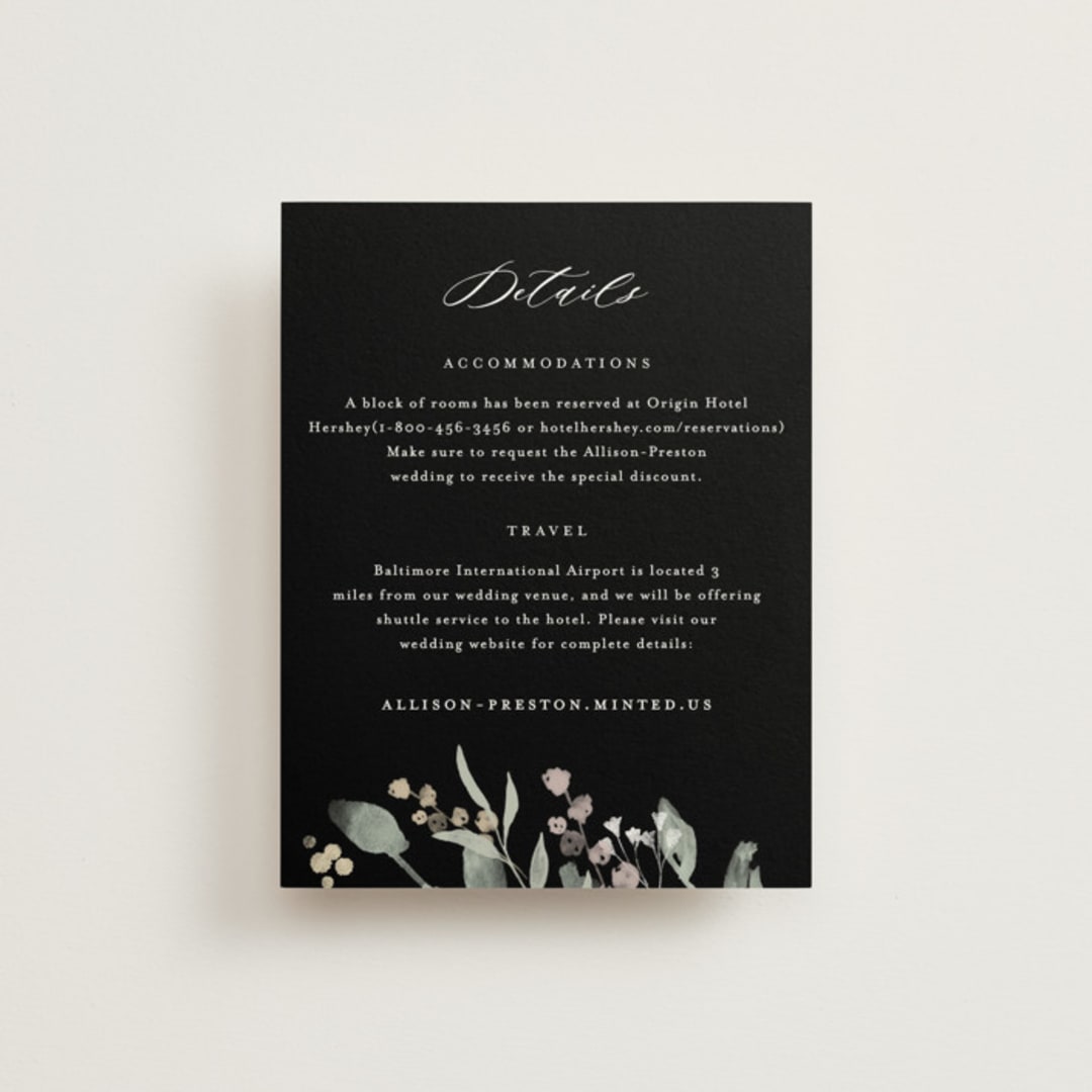 "Enchanted fields" - Direction Cards in Noir by Jennifer Wick - Front