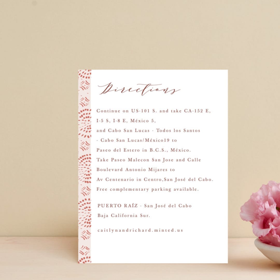 "Terracotta" - Direction Cards in Rust by Kanika Mathur - Front