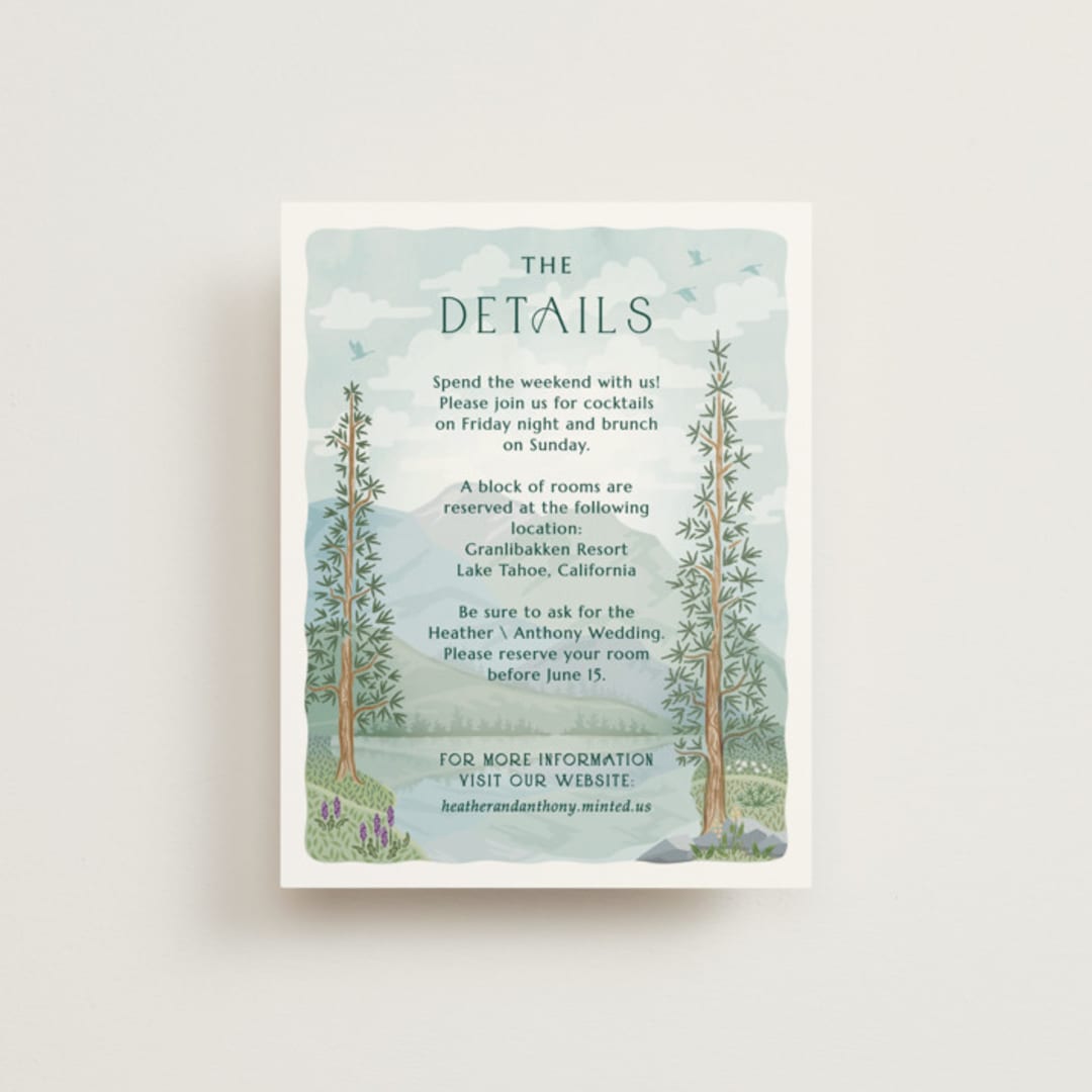 "Sierra" - Direction Cards in Spruce by Paper Sun Studio - Front