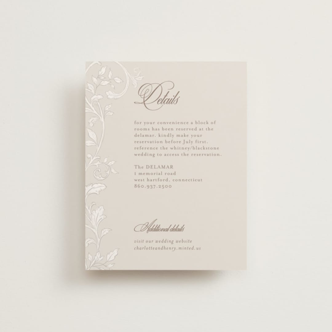 "vintage flourishes" - Direction Cards in Natural by BR Designs - Front