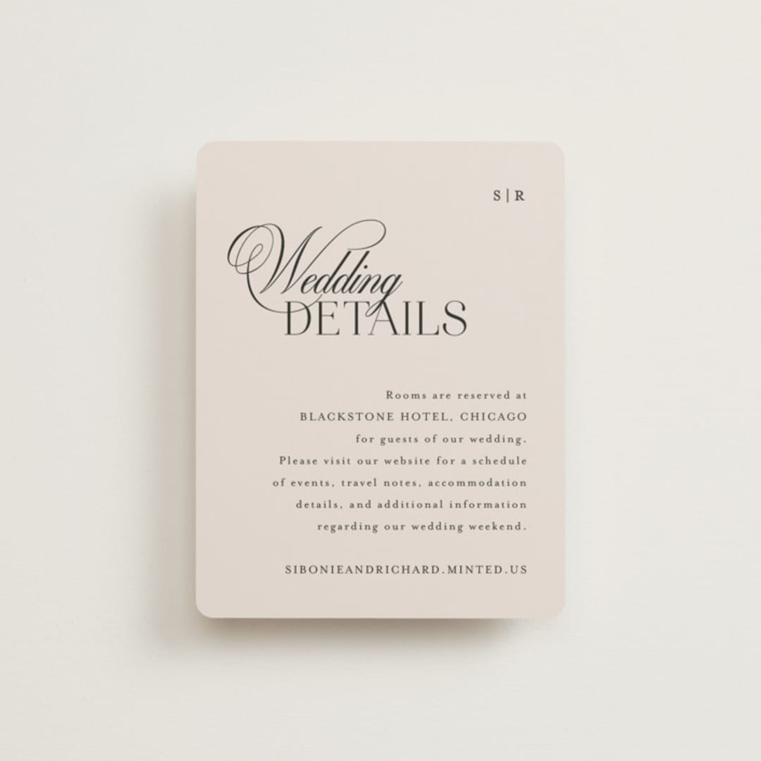"Sibonie" - Direction Cards in Ivory by Melanie Kosuge - Front