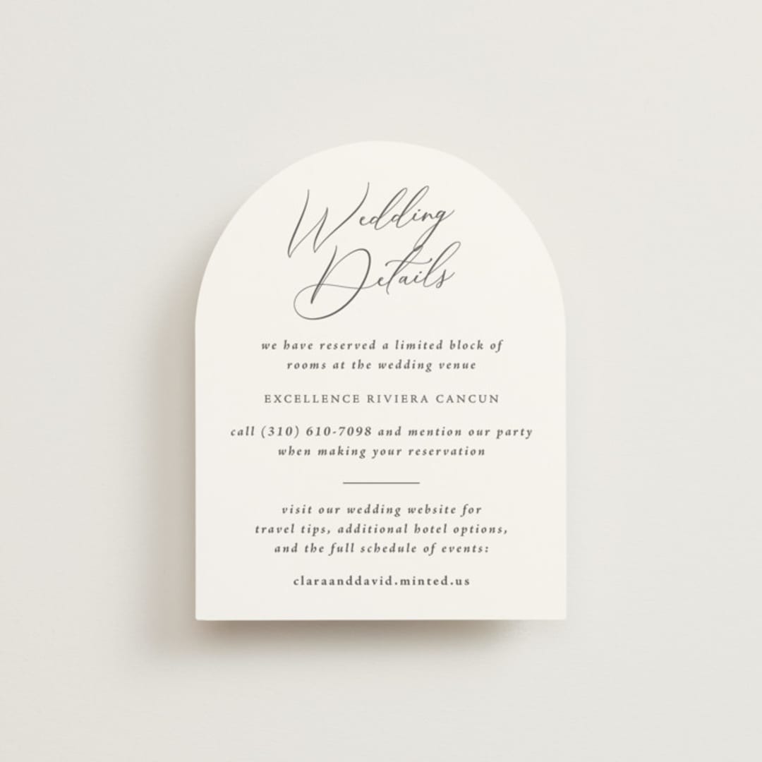 "Palm Monogram" - Direction Cards in Leaf by Olivia Raufman - Front