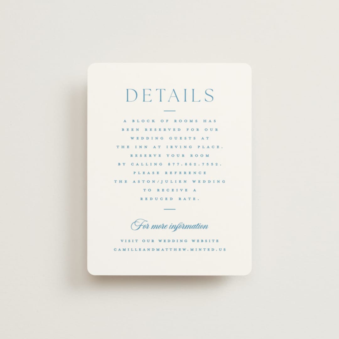 "Gwenyth" - Direction Cards in Neptune by Kristie Kern - Front