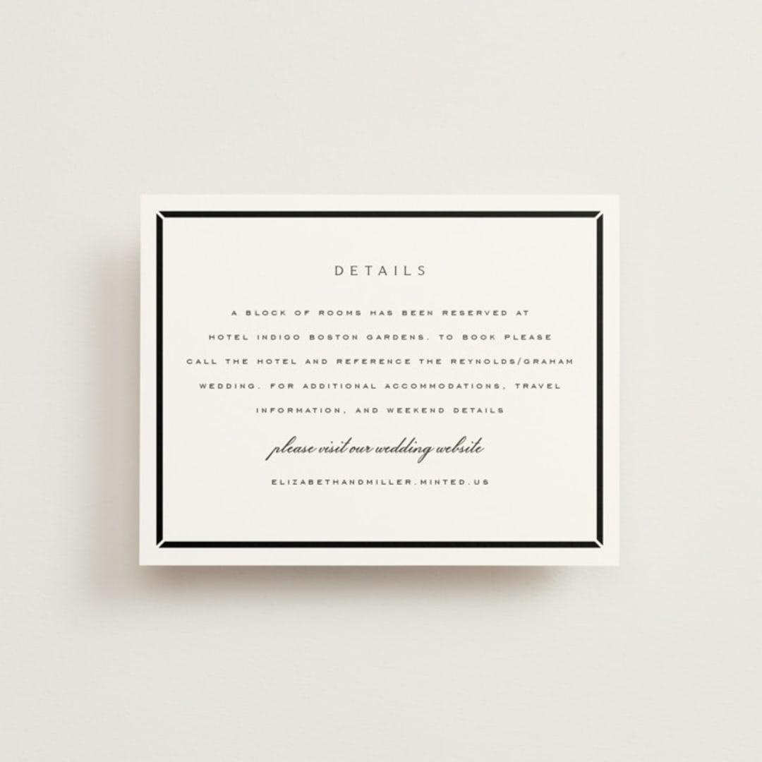 "Stripe Bevel" - Direction Cards in Salt by Amy Kross - Front