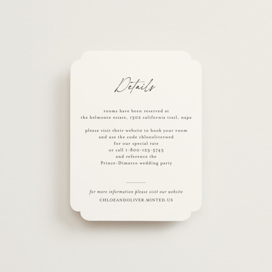 "modern classic" - Direction Cards in Jasmine by Pippa Shaw - Front