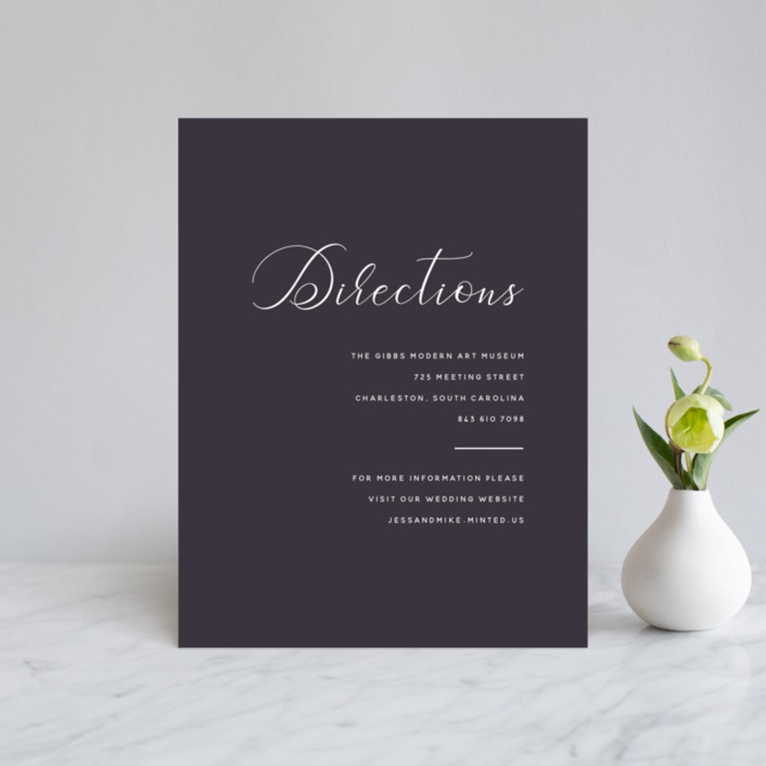 "Right Side" - Direction Cards in Blackberry by Susan Brown - Front