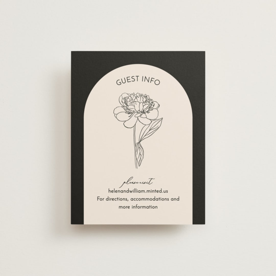 "Belle Rose" - Direction Cards in Buttercream by Claudia Orengo - Front