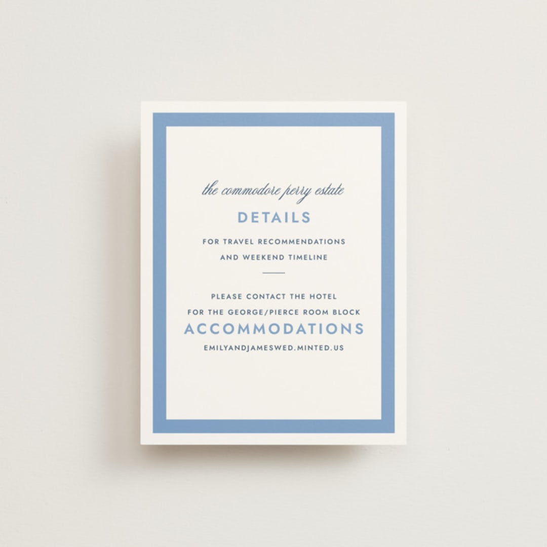 "Montauk" - Direction Cards in Blue Bell by Megan Davis - Front