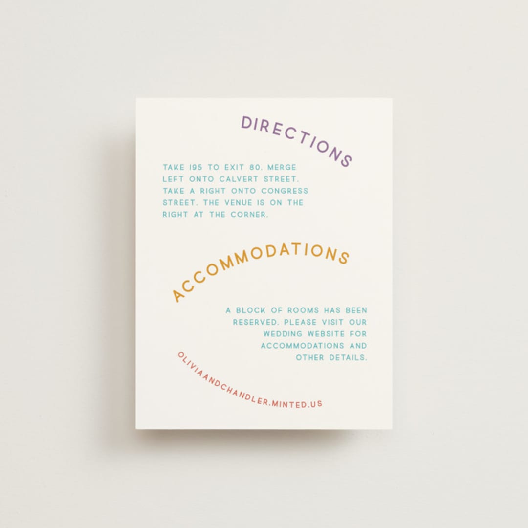 "rainbow 2.0" - Direction Cards in Light Hearted by Deborah Chou - Front