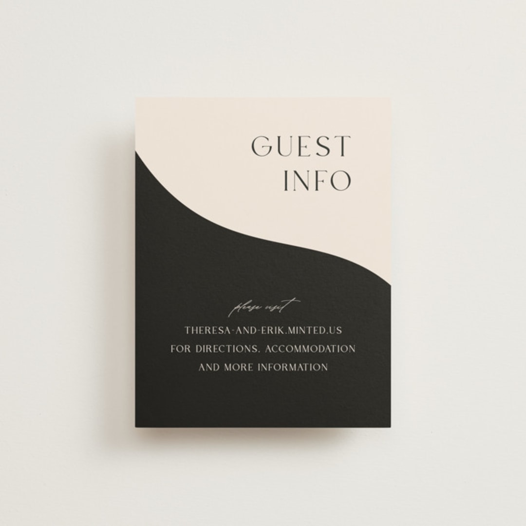 "Engraved" - Direction Cards in Charcoal by Claudia Orengo - Front