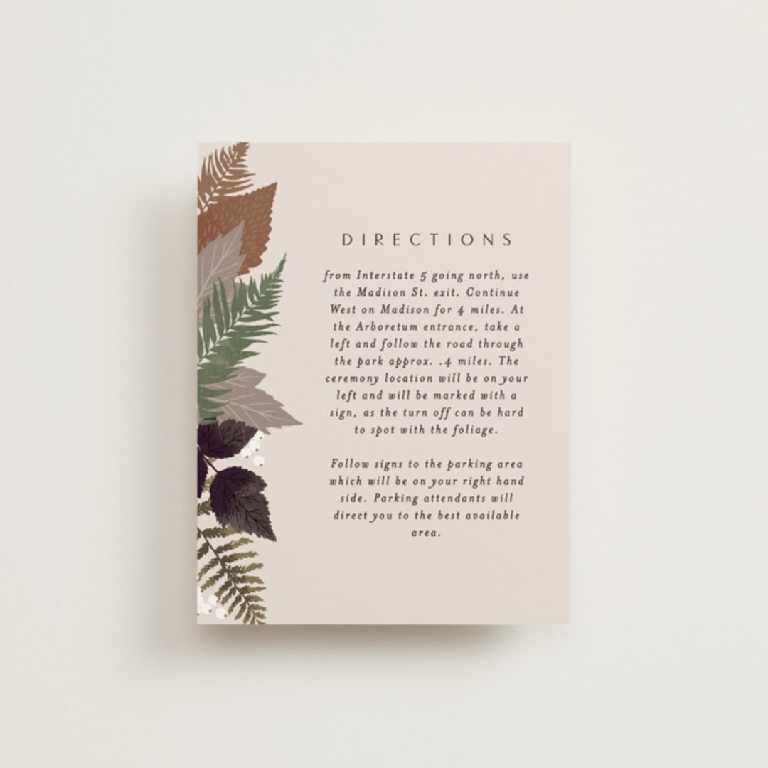 "Autumnal" - Direction Cards in Natural by Alethea and Ruth - Front