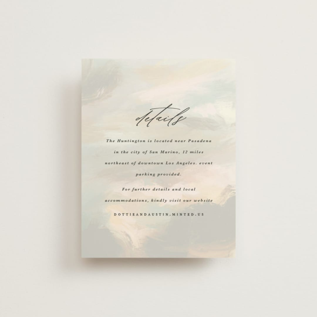 "Daybreak" - Direction Cards in Dove by Olivia Kanaley Inman - Front