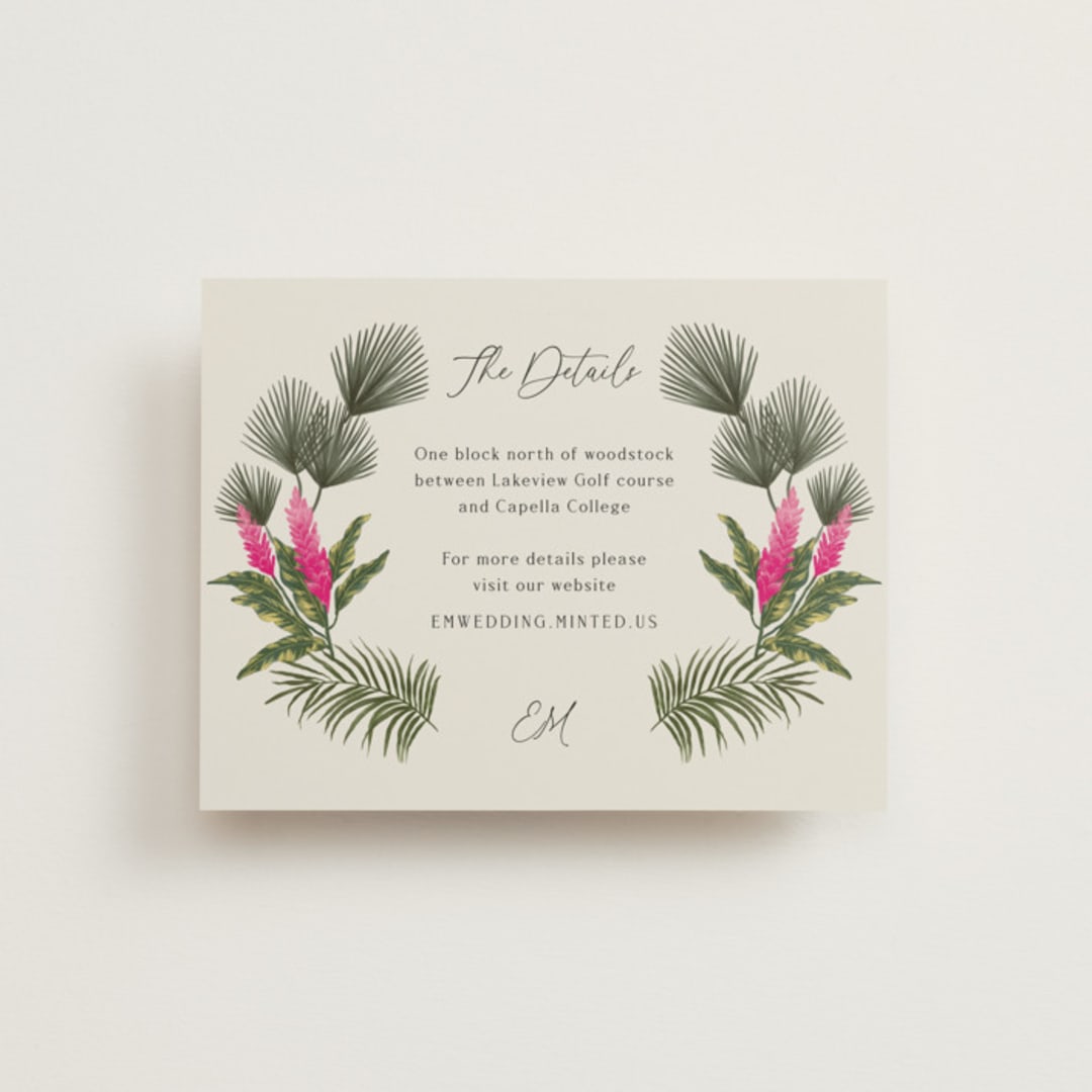 "Tropical garden" - Direction Cards in Lime by Elly - Front