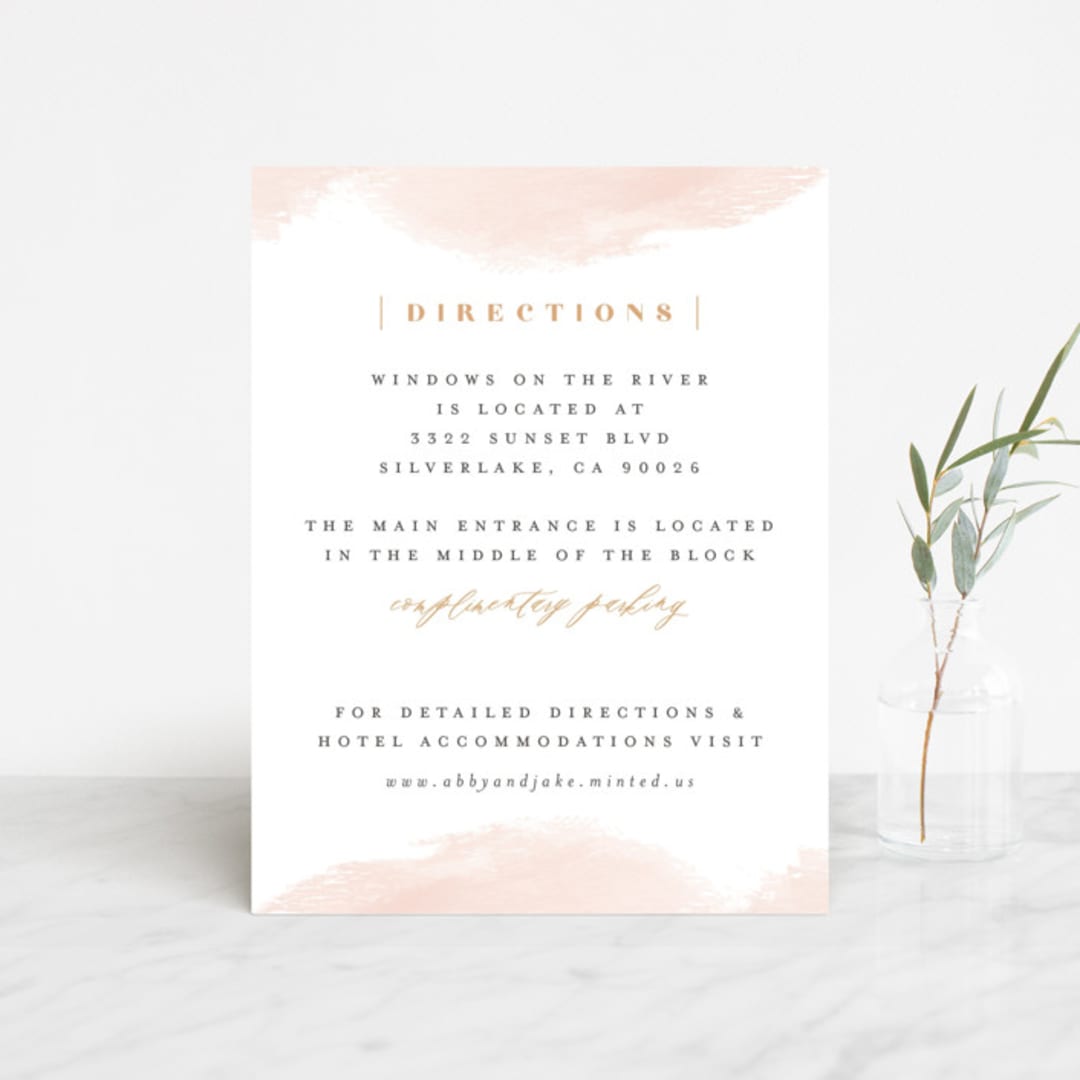 "Morning Mist" - Direction Cards in Blush by Carrie ONeal - Front