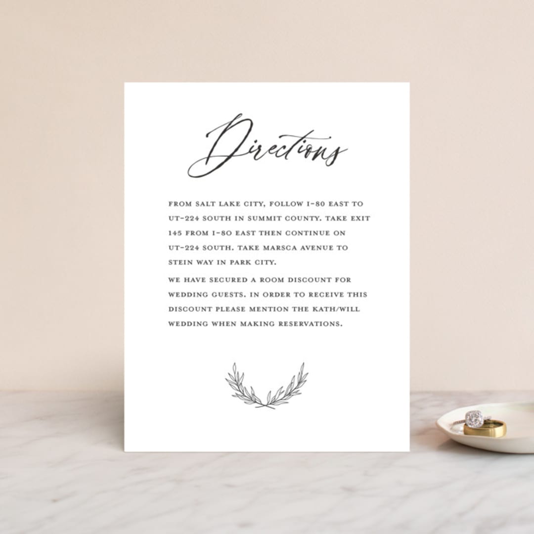 "Ridgeline" - Direction Cards in Ivory by Eric Clegg - Front