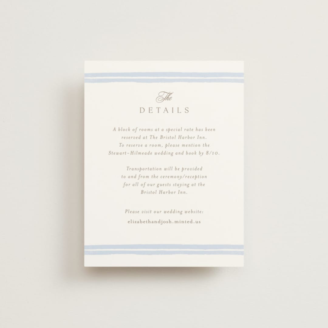 "Bristol" - Direction Cards in Aqua by Jennifer Wick - Front