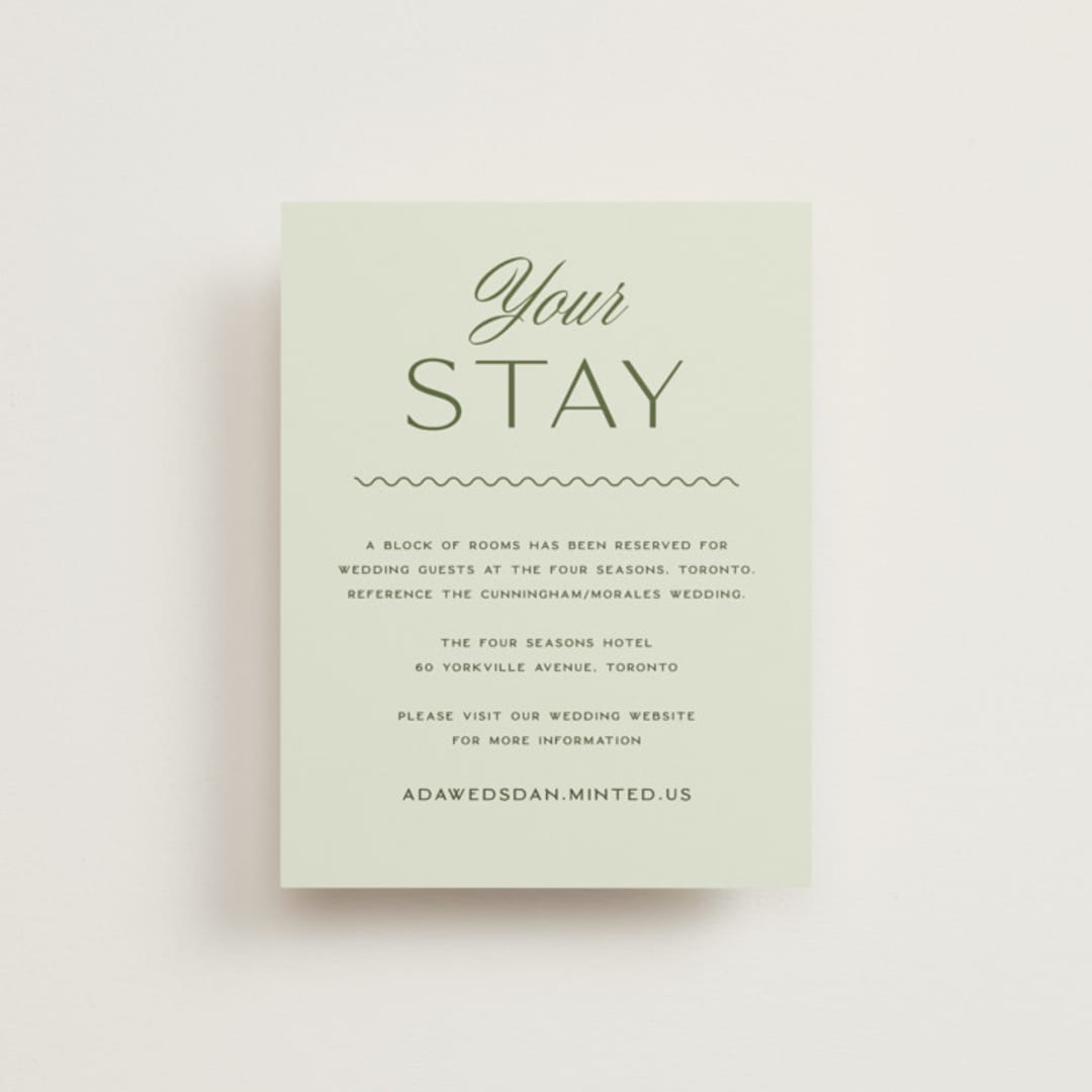 "Swoon" - Direction Cards in Lemongrass by Sam Dubeau - Front