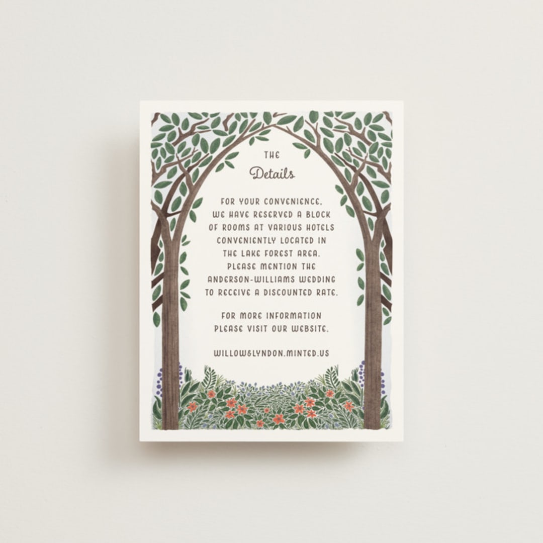 "Nature's Chapel" - Direction Cards in Forest by Paper Sun Studio - Front