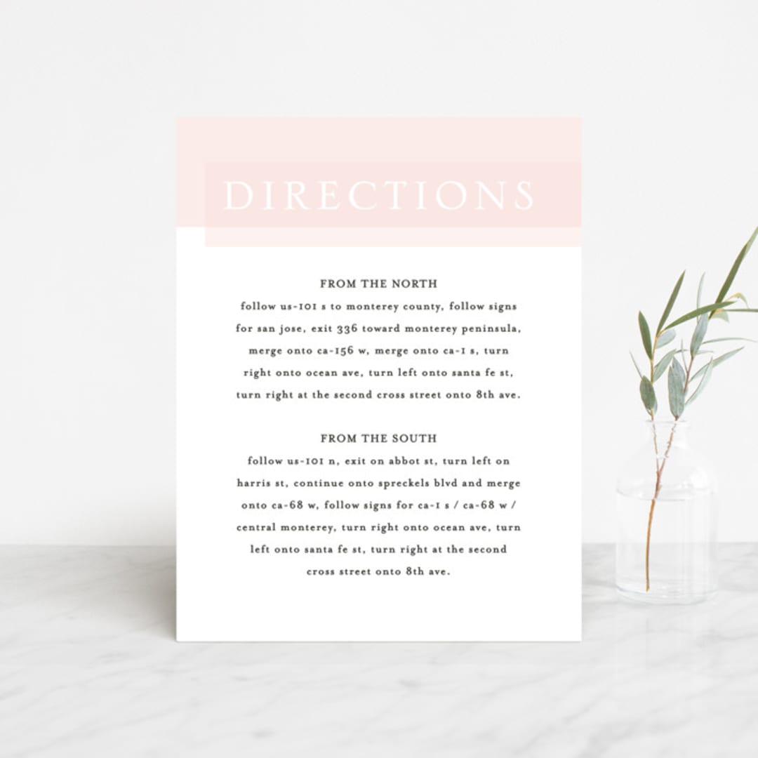 "Transparent" - Direction Cards in Magnolia by Erin Deegan - Front