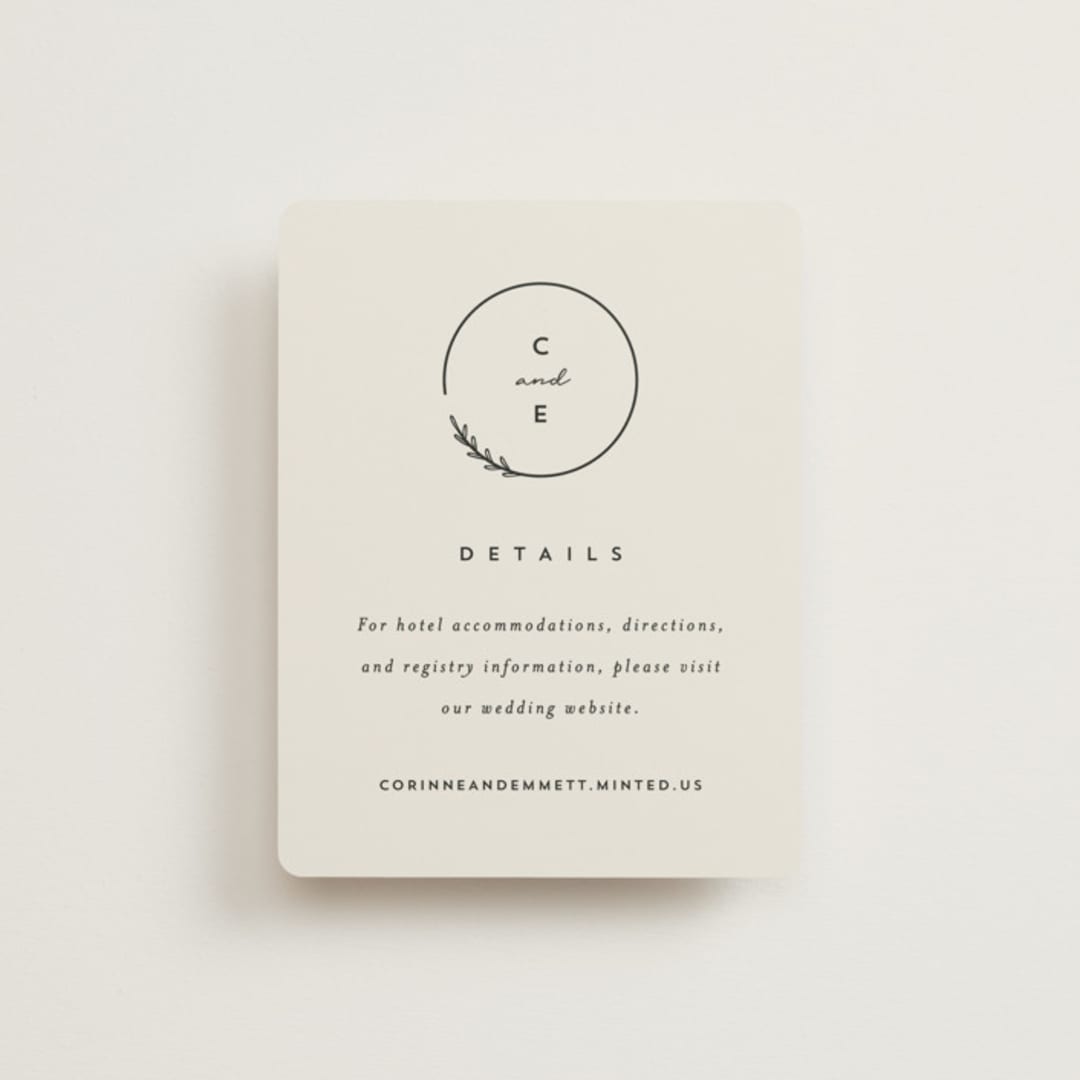 "Connect" - Direction Cards in Almond by Brianne Larsen - Front