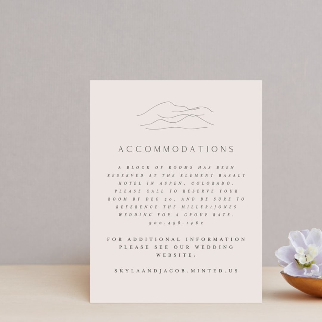 "Mountains" - Direction Cards in Ivory by Angela Thompson - Front