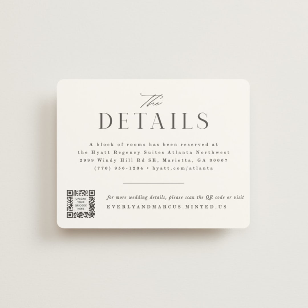 "Everly" - Direction Cards in Snow by Hooray Creative - Front