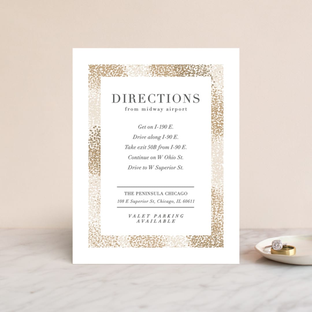 "Organic Dots" - Direction Cards in Champagne by lena barakat - Front