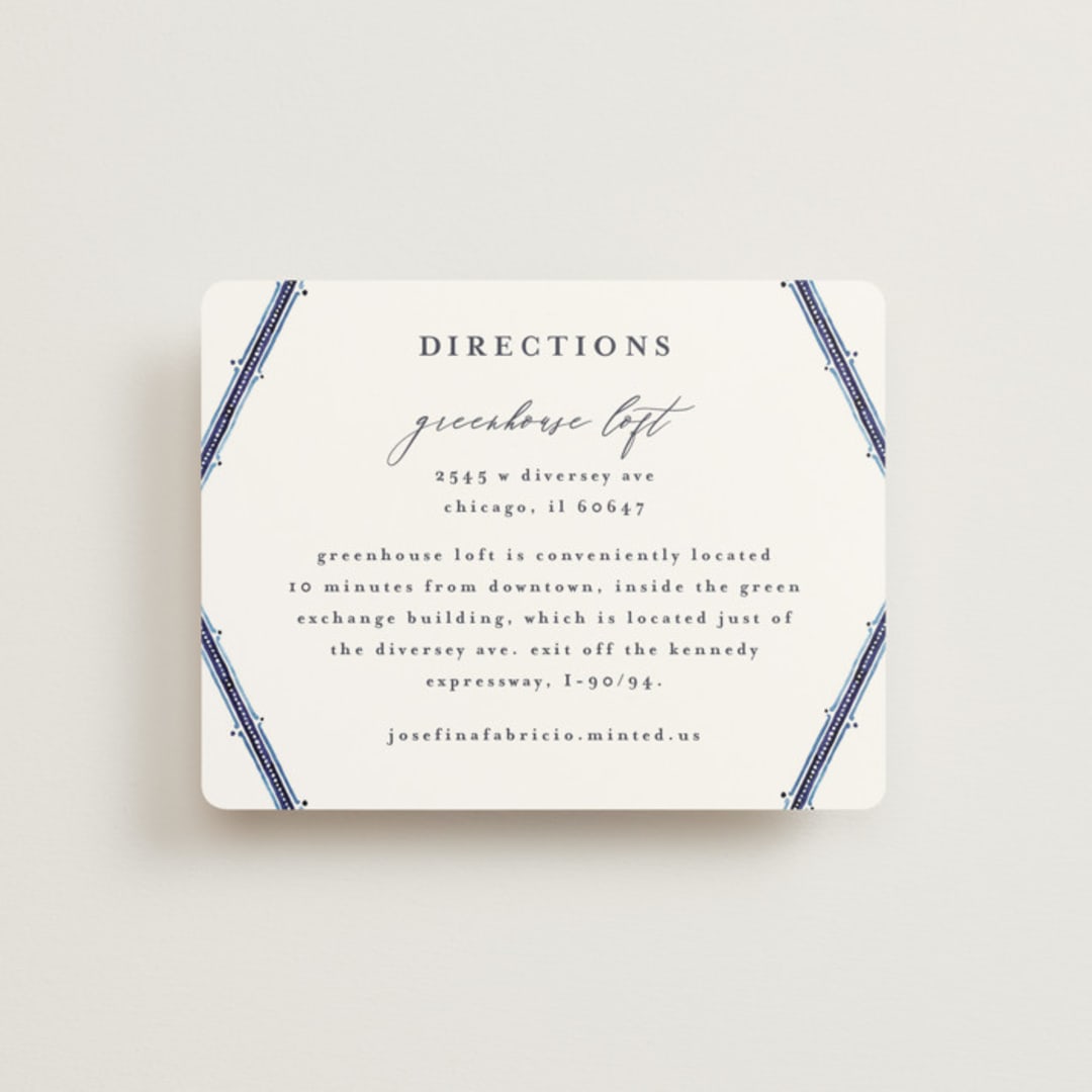 "watercolor azulejo" - Direction Cards in Azure by Anastasia Makarova - Front