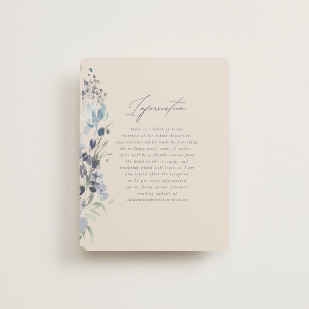 "Wildflower Wreath" - Direction Cards in Sky by Grace Kreinbrink - Front