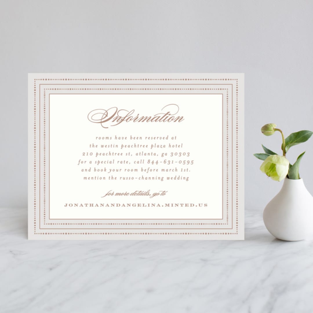 "Simply Grand" - Direction Cards in Dove by Hooray Creative - Front
