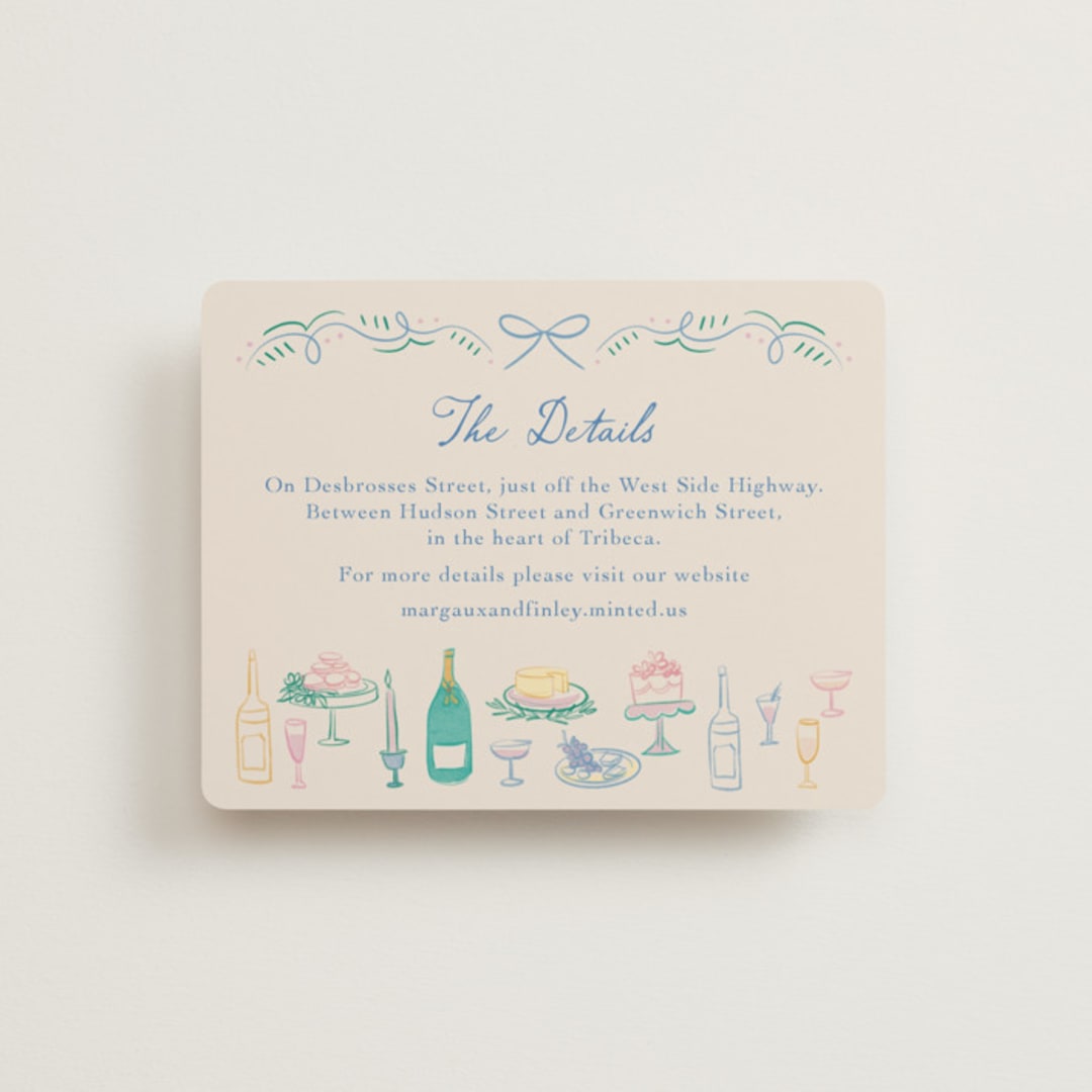 "Dining" - Direction Cards in Pastel by Elly - Front